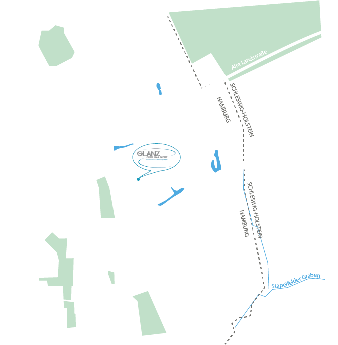 Standort Glanzodergarnicht auf einer individuellen Straßenkarte mit Link auf Route in GoogleMaps